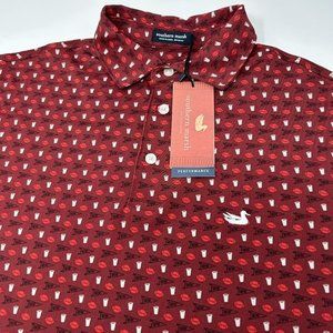 Southern Marsh Men’s Size Small Pick Six Performance Button Down‎ Polo Shirt